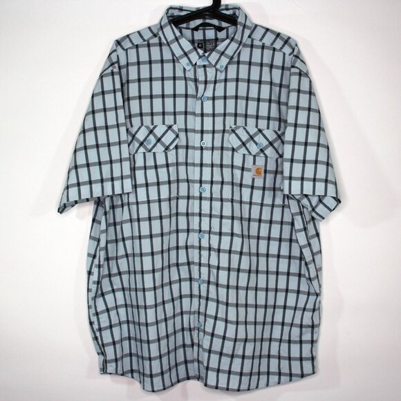 Carhartt Mens XL Relaxed Fit Vented Outdoor Fishing Button Up Shirt B937 - Picture 1 of 6
